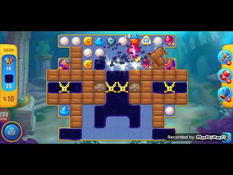 fishdom gameplay / level 6606 / It is like the ads? / thank you 피쉬돔 / 모바일 게임 / 중독성 있는 게임