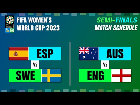 Semi-finals: Match Schedule | FIFA Women's World Cup 2023.