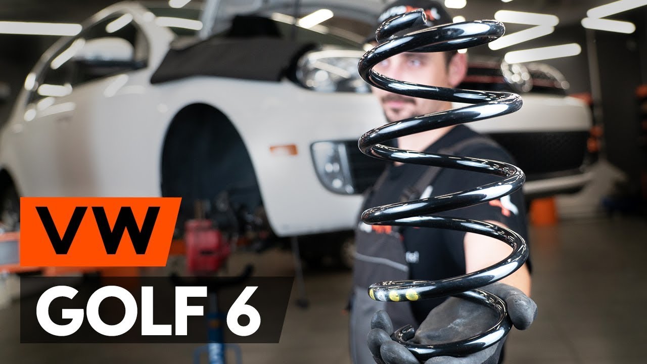 Como mudar molas de suspensão da parte dianteira em VW Golf 6 - guia de substituição