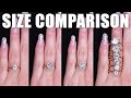 1 CARAT DIAMOND SIZE COMPARISON On FINGER HAND W 1 5 3 2 4 5 33 Ct ENGAGEMENT RINGS BUYING