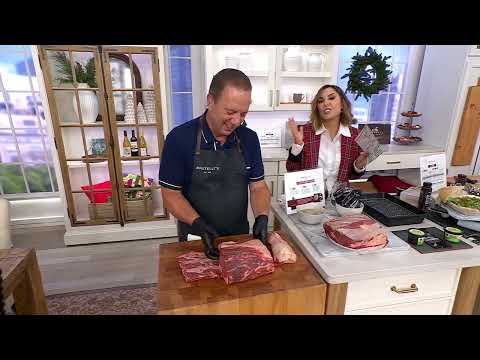 Rastellis 4-lb oder 6-lb Reserve Black Angus Prime Rib mit Butter auf QVC