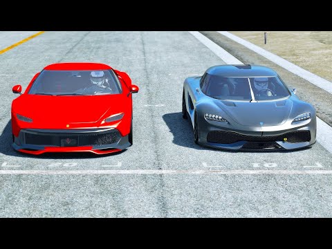 Ferrari Deborah vs Koenigsegg Gemera at Laguna Seca