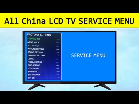 All China LCD TV Service Menu Access Codes | China TV Factory Settings & Keys Unlock On China TVs