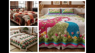 Artistic Crochet Bedspread Designs | Elegant & Creative Collection#design #crochet #bedsheet