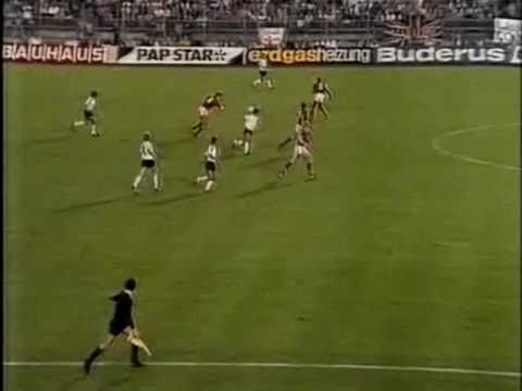 Germany v England 9th SEP 1987 Pierre Littbarski Doppelpack
