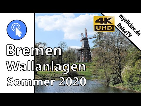Bremen Wallanlagen 2020 4K UHD [Original Sound] DJI GoPro Spaziergang