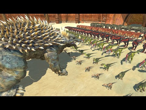 ANGUIRUS vs CARNIOVORE DINOSAURS - Animal Revolt Battle Simulator