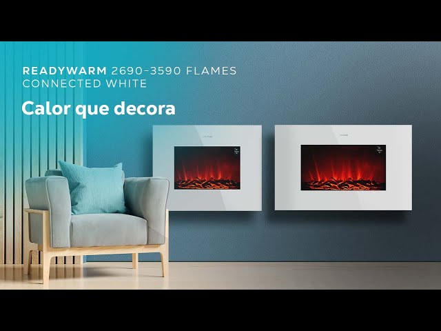 Chimenea Cecotec ReadyWarm 3590 Flames Connected White 35" WiFi 2000 W Blanco video