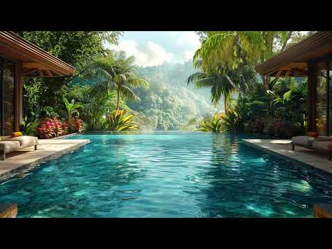 8 Hours Tropical Swimming Pool Ambience - Relaxing Sound Of Nature