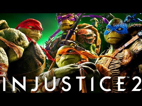 NINJA TURTLES FIGHT AS A TEAM! AWESOME COMBOS - Injustice 2 "Ninja Turtles" Leonardo Gameplay