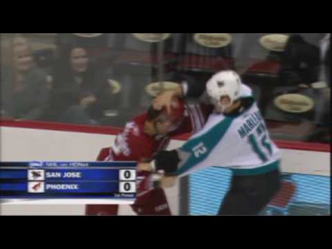 Patrick Marleau vs Keith Ballard Jan 13, 2007