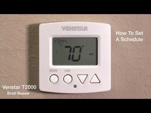 Venstar T2000 -  How To Set A Schedule