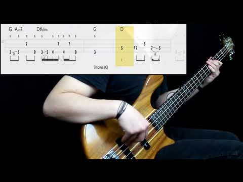 Red Hot Chili Peppers - Naked In The Rain (Bass Cover) (Play Along Tabs In Video)