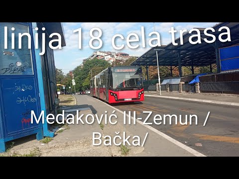 Linija 18:Medaković 3-Zemun /Bačka/ (Cela trasa)