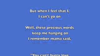 Phil Collins You Can&#39;t Hurry Love- Lyrics