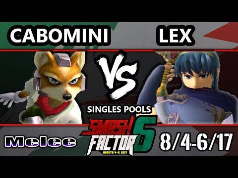Smash Factor 6 SSBM - Cabomini (Fox) vs.  Lex (Marth) - Smash Melee
