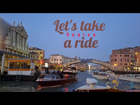 How look Grand canal at evening ride, Venice, Italy