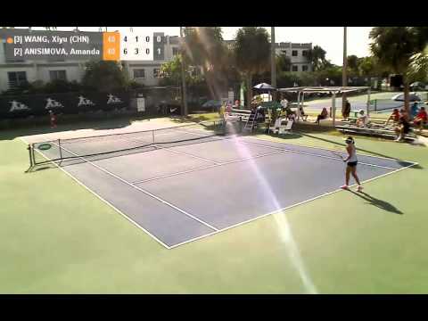 NJT Int Masters 2013 - GirlsU12 semi finals - WANG - ANISIMOVA 4-6, 4-6