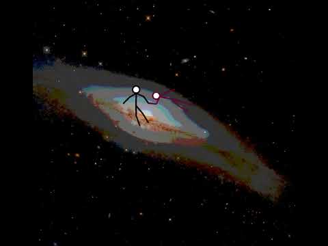 Stickman fight in space