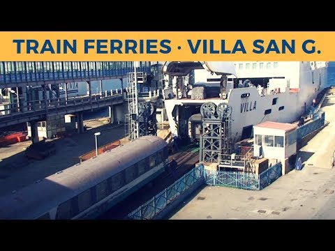 Ferries SCILLA and VILLA in Villa San Giovanni; railway operations