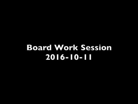 Work Session 10/11/16