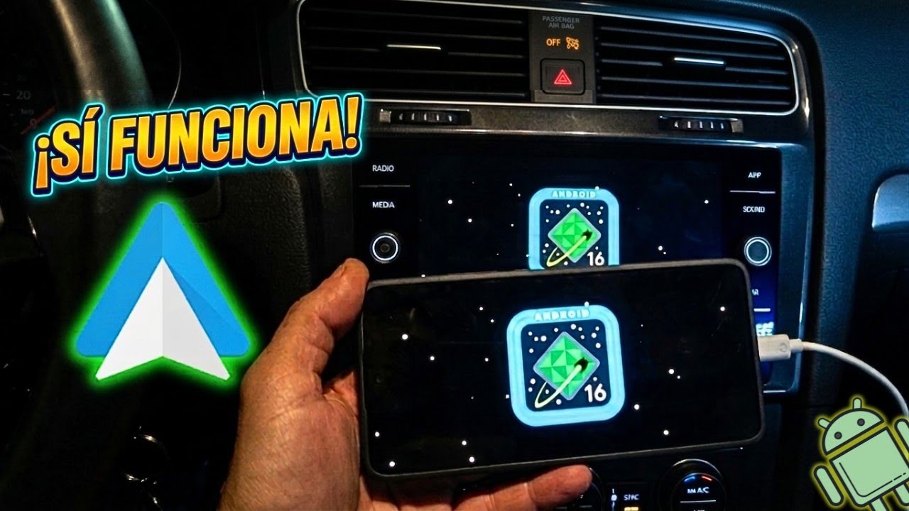 La PANTALLA de tu Móvil EN ANDROID AUTO Netflix, YouTube y Mirroring TOTAL con Android 16