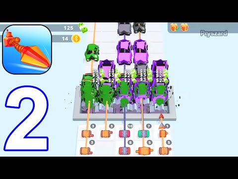 Merge Hooks - Gameplay Walkthrough Part 2 Tutorial All Levels 21-25 Pull Cars (iOS, Android)