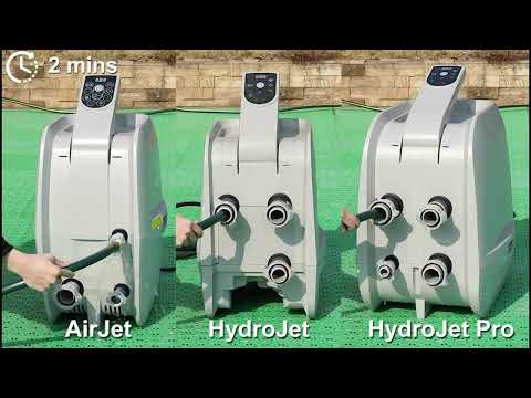 How do I backwash AirJet and HydroJet