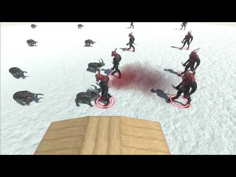 8 Gorgon snow vs all units - Animal Revolt Battle Simulator