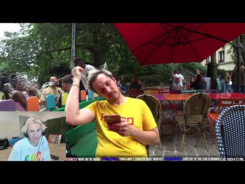 xQc reacts to Dude throwing water in girls face