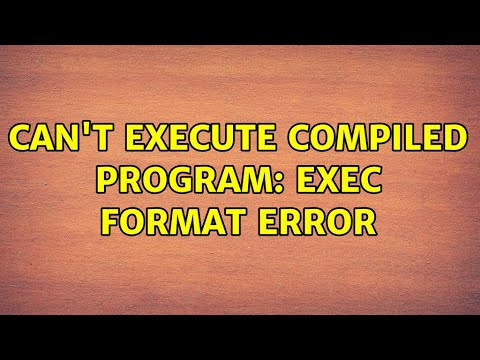 Ubuntu Cant Execute Compiled Program Exec Format Error