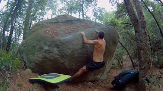 Video thumbnail of Trave de Termita, 6a  Can Bruguera