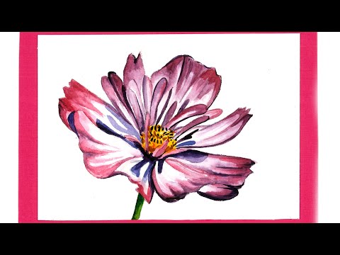 How to Paint a Soft Pink Flower | Arpana's Art Room