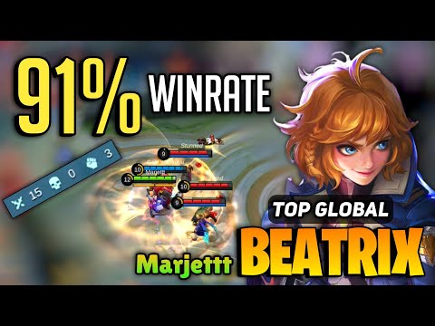 91% WINRATE! Beatrix + Johnson Perfect Gameplay [ Top Global Beatrix Best Build ] Marjettt - MLBB