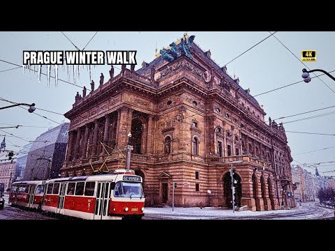 Prague Snowy Winter Walk [4K] | Best Things to See & Do in Prague Anytime of Year