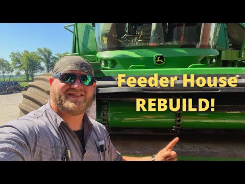 John Deere S680 - Feeder House Rebuild  (Most common feeder house repairs)