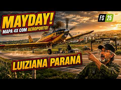 O Primeiro Mapa do FS25 que Vejo com Aeroporto! ✈️ | Luiziana Paraná 4X