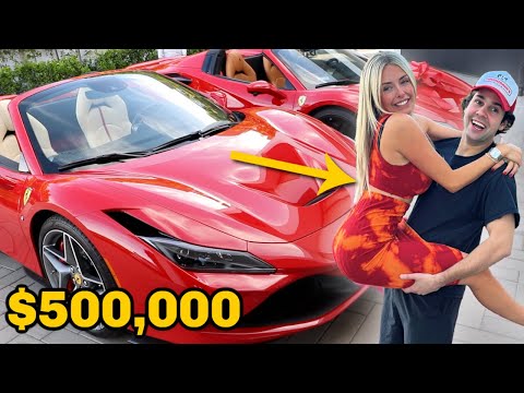 CORINNA KOPF SURPRISED DAVID WITH A FERRARI!