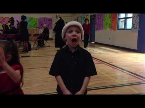 Gavin sings at his CFIS Christmas concert