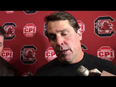 Will Muschamp meets with reporters after loss to Clemson