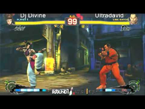 SSF4 AE: Dj Divine (Juri) vs UltraDavid (Dan) - levelup (Round One Arcade)
