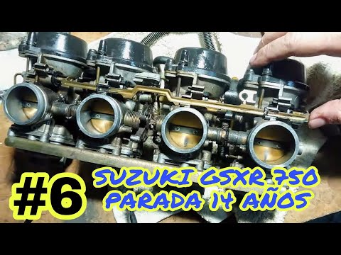 #6 MONTAR CARBURADORES en MOTO, REPARAR STÁRTER Y ECHAR GASOLINA💥 SUZUKI GSXR 750 14 AÑOS PARADA💀
