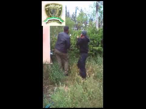 استهداف كتيبة مغاوير الغوطة التابعة للواء زيد بن حارثة بقنابل محلية الصنع مواقع قوات النظام قرب طريق مطار دمشق الدولي من جهة بلدة شبعا في ريف دمشق