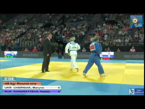 Judo 2014 European Championships Montpellier: Cherniak (UKR) - Kondratyeva (RUS) [-48kg]