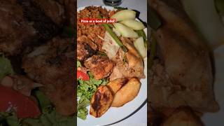 Which one for dinner? #discovermyafrica #shortsafrica #jollof #pizza #shorts #dinner