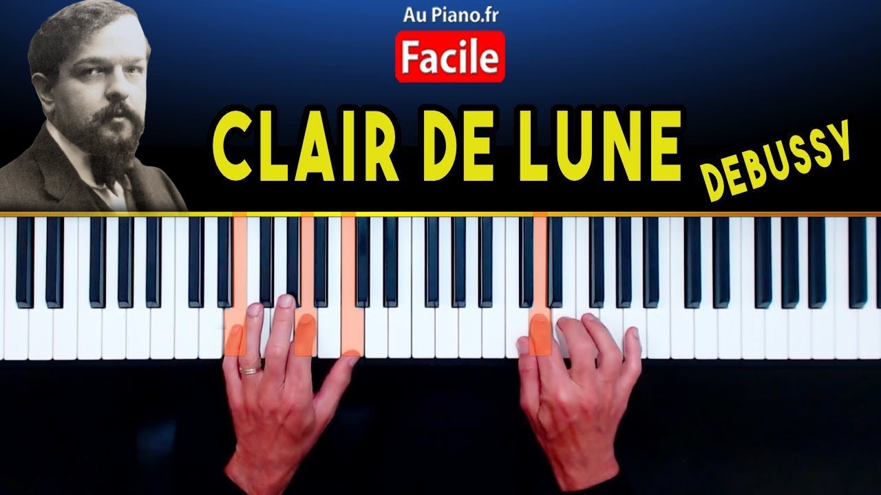 Claude Debussy Clair de lune au Piano Tutorial FACILE (Cours)