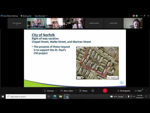 Formal Session - Norfolk Planning Commission; October 28, 2021