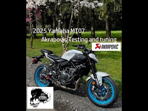2025 Yamaha MT07 Akrapovic testing and tuning results: Flashed by Vcyclenut