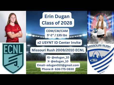 2028 - CDM/CM/CAM - Erin Dugan - U15 - 2024/2025
