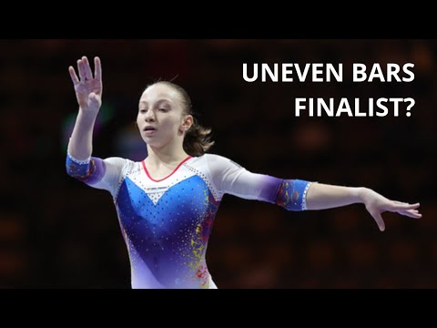 Contenders for Uneven Bars Final: Ana Barbosu